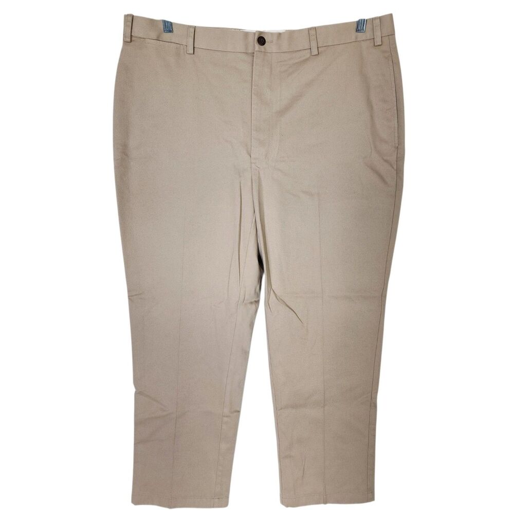 ​Orvis Mens Chinos Pants Khaki Tan Cotton Classic Fit Flat Front Size 40